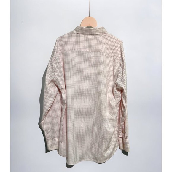 Peter Millar Crown Soft Shirt Adult XL Plaid Pink Button Down Long Sleeve Mens - Picture 2 of 4